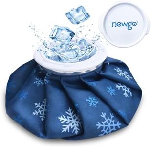 NEWGO Refillable Ice Bag Cloth Ice Pack for Injuries, Small Ice Bag with Wide Mouth, Cold Therapy Fillable Bag for Pain Relief, Swelling, Wisdom Teeth, Headache, Sore Jaw, Throbbing (9 Inch)