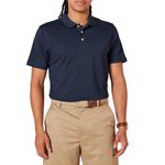 Amazon Essentials Men's Slim-Fit Quick-Dry Golf Polo Shirt, Dark Navy, Large