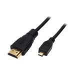 Tesco HUDL Micro D Hdmi Cable Gold Connectors - 1080p Full HD - Type D to Type A, 1.4V For Tesco HUDL 7" inch Tablet (1.8m, black)