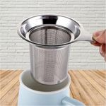 Brain Freezer Stainless Steel Mesh Tea Infuser Reusable Strainer Loose Leaf Spice Filter Silver