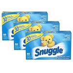 Snuggle Fabric Softener Dryer Sheets, Cuddle Up Fresh - 80 Sheets x 3 Pack - Total 240 Dryer Sheets