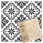 NAKLEO Valetta Tile Reusable Plastic Stencil - 15x15cm / 5.9” x 5.9” - Spanish Floral Moorish - Moroccan Geometric - Paver Block Concrete Floor Wall Painting Template Wood