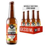 Toyo Kombucha - Sparkling Fermented Tea | Exotic Peach Zero Sugar | 330ml (Pack of 12) - Rich in Probiotics and Antioxidants