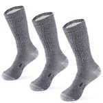 MERIWOOL Merino Wool Hiking Socks for Men and Women ââ‚¬â€œ 3 Pairs Midweight Cushioned ââ‚¬â€œ Warm n Breathable (X-Large, Gray)