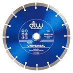 DTW Plus Universal Diamond Blade - General Purpose Blade For Light Concrete, Concrete Block, Brick, Medium Sandstone & More