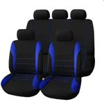 KizmiQ 9 Pcs Car Seat Cover Sets for MG ZS MG4 MG5 ZS EV 2022 2023 Polyester Washable fabric Non-Slip Durable Full Surround 5-seater Seats Protector,B