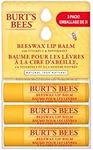 Burt's Bees Moisturizing Lip Balm for Dry Chapped Lips, Mother's Day Gift, Gift for Mom, 100% Natural Origin, Original Beeswax with Vitamin E & Peppermint Oil, 3 Tubes, Value Pack