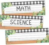 25 Farmhouse Classroom Name Tags for Classroom Cubbies - Student Desk Name Plates for Classroom Desk Name Tags, Student Desk Name Tags Classroom Name Plates, Kindergarten Name Plates for Desks