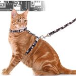 Supet Cat Harness and Leash Escape Proof, Adjustable Cat Leash and Harness Set for Walking, Lightweight Cat Harness for Large Small Kittens