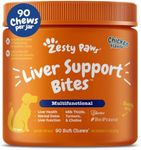 Zesty Paws Liver Support Supplement for Dogs - with Milk Thistle Extract, Turmeric Curcumin, Choline - Soft Chew Formula - for Dog Liver Function