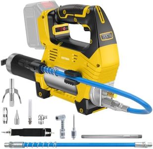 Kistrba Cordless Grease Gun for Dewalt 18V 20V Max Battery (No Battery), Brushless Motor, 12000 PSI High Pressure, 170g/min, 60cm Hose, with LED Light, 3-Speed Control, for Tractors Trucks Machinery