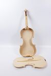 Yinfente Full Size Violin Unfinished White Violin 4/4 Unglued Violin Flame Maple & Spruce wood Top Violin kit Accessories & Parts