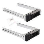 Heretom 2-Pack 3.5" LFF SAS/SATA Hot-Swap Hard Drive Tray HDD Caddy X7K8W Y796F 0X7K8W 0Y796F For Dell Gen14 PowerEdge Server R240 R340 R440 R540 R740 R740xd R940 R6415 R7415 R7425 +4 screws