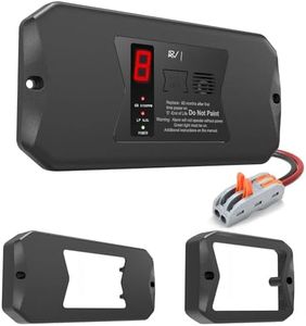 RV Carbon Monoxide and Propane Detector, 12V DC CO & LP Gas Sensor with 3 Brackets, Flush or Surface Mount for Camper Trailer Motorhome, Black