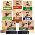 Dr. Squatch Men's Bar Soap Gift Set (10 Bars) – Men's Natural Bar Soap - Two Pine Tar Bar Soaps, plus great scents like Bay Rum, Cool Fresh Aloe, Wood Barrel Bourbon, and more