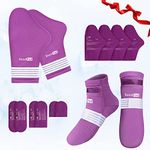 SuzziPad Cold Therapy Socks & Hand Ice Pack, Cold Gloves for Chemotherapy Neuropathy, Chemo Care Package for Women and Men, Ideal for Plantar Fasciitis, S/M, Purple