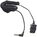 PLANTRONICS MO300-IPHONE, 10 FT coiled cable, 3.5 mm to QD