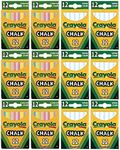 Crayola Chalk Sticks, 6 White Boxes + 6 Colored Boxes, 12 Sticks Per Box (Total 144 Chalk Sticks)