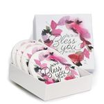 Christian Coasters, 4 Ceramic Coasters in a gift box, with Bible verses or inspirational quotes. Beautiful Christian gifts for women or men, by Just Cards Direct (Bless You)