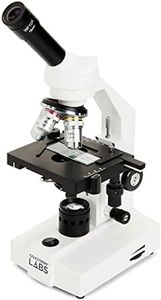 Celestron – Celestron Labs – Monocular Head Compound Microscope – 40-2000x Magnification – Adjustable Mechanical Stage – Includes 2 Eyepieces and 10 Prepared Slides