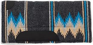 Weaver Leather Pony Acrylic Saddle Pad, Charcoal/Teal, 22" x 22"