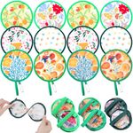 Suzile 12 Pieces Abstract Styles Handheld Compact Cooling Fans Collapsible Round Fans Portable Hand Fan Folding for Outdoor Games Wedding Party Decorations Summer Outdoor Activity, 6 Styles