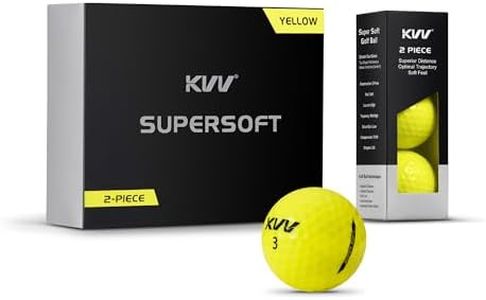 KVV 2-Piece Golf Balls, High Performance Golf Ball for Distance Super Soft, One Dozen (Yellow)