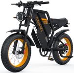 GT20 Electric Bike for Adults, Electric Motorcycle with 1500W Motor, Up to 31MPH & 93 Miles, UL 2849 Certified E Bike for Adults, 48V 25AH Removable Battery Ebike with 7 Speed, 20" x 4.0 Fat Tires