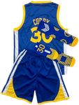 HEDAAS Kids Youth Basketball Jerseys No.30 Basketball Sports Training Uniform Boys Girls 3 Pieces Set Basketball Jersey Blue, Large