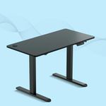 ErgoSmart by The Sleep Company Alloy Steel - Adjustable Desk|Sit-Stand Ergonomic Table|Electric Height Adjustable Desk For Laptop|Wfh Desk With Memory Preset Controller|1600 X 700 Top|Black Color