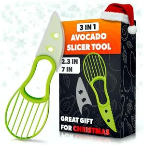 Avocado Peeler 3 In 1 Avocado Slicer Tool - Three in One Avocado Slicer - Green Avocado Cutter and Scooper for Fruits & Vegetable - Peel Avocado Slicer Pitter - Plastic Avocado Knife