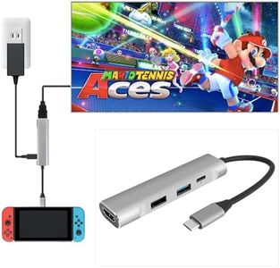 Portable Replacement TV Dock Station for Nintendo Switch/Switch OLED with 4K HDMI Adapter/Type C Port/USB 3.0 Port