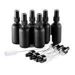 A Bar Above Cocktail Atomizer Spray Bottles & Dropper Set - Small Spray Bottle Set for Your Bar - Versatile Atomizer Glass Spray Bottles Small - Bitters Bottle - Mini Spray Bottles - [Black] 2oz.