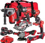 Milwaukee M18 FPP7A3 Fuel 18v Cordless Brushless 7 Piece Power Tool Kit 3 x 5ah Li-ion