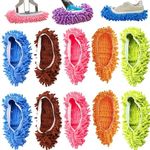 YWSHF Mop Slippers Shoes Cover Dust Duster Slippers Foot Socks Cleaning Floor Hair Cleaners Sweeping Microfiber Mop House Office Bathroom Kitchen Washable Reusable 5 Pairs 10 PCS