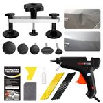 PDR TOOLS Car Dent Puller Kit, Paintless Dent Remover Tool for Car Dent Repair with Bridge Puller, High Viscosity Puller Tabs & 100W Hot Glue Gun & 10PCS Glue Sticks for Auto Door Dings or Hail Damage