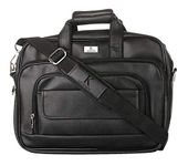 K London Black Artificial Leather Handmade Men Women Laptop Bag Cross Over Shoulder Messenger Bag Office Bag (1102_Black)