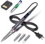 Solder Iron, 200W 110V Soldering Iron Digital Soldering Kit for Soldering, 6-in-1 Solder Iron Kit Welding Tool, Adjustable Temperature from 180 to 480℃, 3 solder tips, Solder wire, Solder Iron Stand