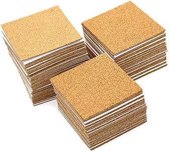 M-Aimee 100 Pack Self-Adhesive Cork Squares 4 x 4 Inches Cork Backing Sheets Mini Wall Cork Tiles with a Storage Bag for Coasters and DIY Crafts