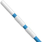 Greenerever 270 cm Swimming Pool Pole Telescopic Aluminum Rod for Skimmer Nets Vacuum Heads with Hoses Rakes Brushes | Adjustable Length | 1.3 mm Commercial Thick Pole | Ribbed Finish Blue