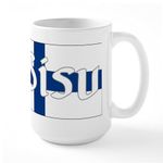 CafePress Finnish Sisu (Finnish Flag) Large Mug Ceramic Coffee Mug, Tea Cup 15 oz