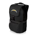 PICNIC TIME NFL Los Angeles Chargers Zuma Backpack Cooler - Soft Cooler Backpack - Lunch Cooler, Black, One Size