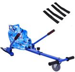 BSTSEL Hoverkart Adjustable Sixth Gear Telescopic Adjustment Triangle Stable Kart Seat Kart Racing Frame Fits all Hoverboard Sizes - 6.5", 8" and 10" (Camouflage blue)