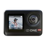 IZI One Pro 5.7k Action Camera | Ultra HD Sony STARVIS Sensor | 20M Body Waterproof | 2 x Battery with 240min Recording | Dual OLED, 6-Axis Gyro Stabilisation | HQ Mic Support | Reels, Vlogs & Bikes