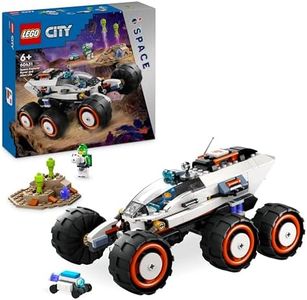 LEGO City Róver Explorador Espacial y Vida Extraterrestre, Vehículo del Espacio de Juguete, Regalo de Cumpleaños para Niños y Niñas de 6 Años o Más con 2 Minifiguras, Figuras Robot y Alien 60431