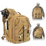 Jueachy Fishing Tackle Backpack: Water-Resistant Fishing Backpack with Rod Holder Fishing Shoulder Storage Bags