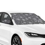 Frostguard Plus | Winter Windshield Cover for Ice and Snow, Standard Size (Snowflake) - Built-in Security Panels, Wiper Blade Coverage + Mirror Covers - Fits Standard Size Cars, 59 x 41 Inches