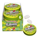 ICE BREAKERS Fruit Sours Mints, Mint Candy, Good for Family to Share, Candy Bulk Box, Sugar Free, 43 Gram (6 Count), Package May Vary