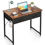 ODK Small Desk with Fabric Drawers-