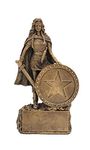 Decade Awards Warrior Woman Trophy - 6.75 Inch Tall | Golden Female Champion Award | Celebrate Her Strength, Triumphs and Success with This Female Warrior - Engraved Plate on Request
